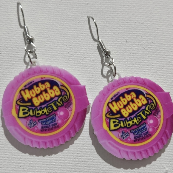 Hubba bubba bubble gum Earings - Picture 1 of 1